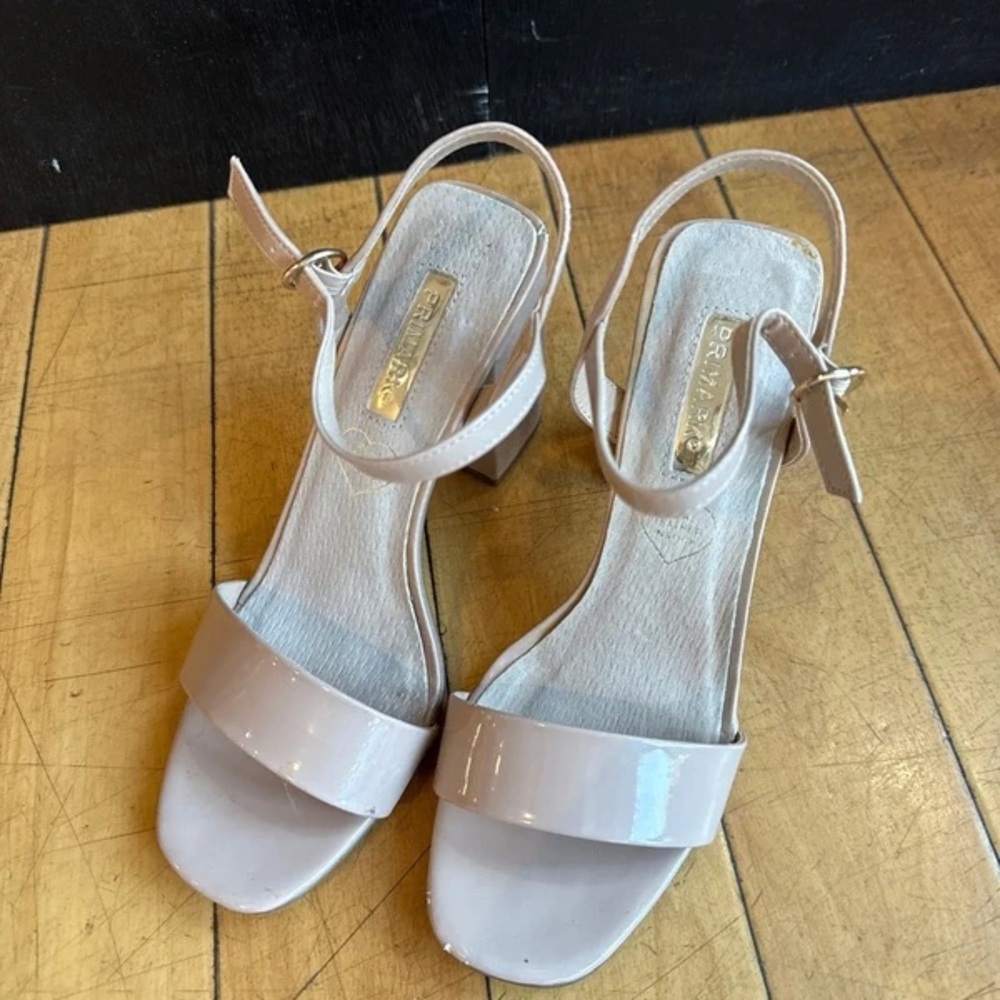 Elegant Nude Heels with Ankle Strap